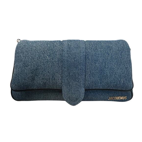 Jacquemus Denim Le Petit Bambimou Shoulder Bag with Removable Shoulder Strap - Picture 2 of 13